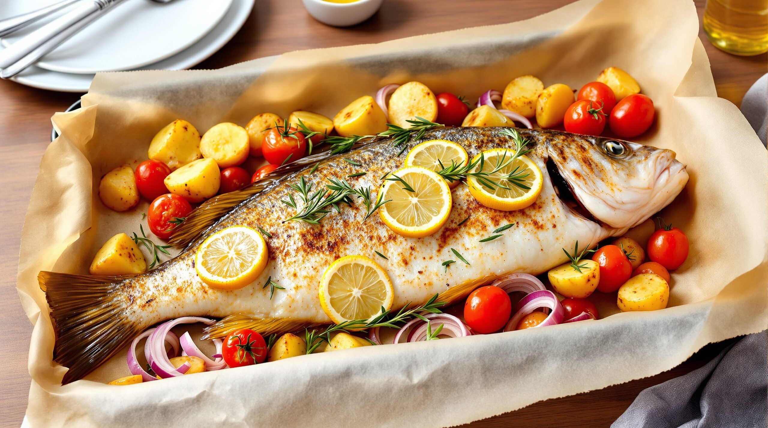 Lubina al horno: el método infalible para conseguir un pescado jugoso