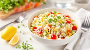 Ensalada de arroz: la receta sencilla para una comida fresca y rápida