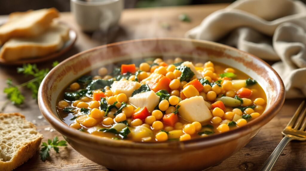 garbanzos con bacalao