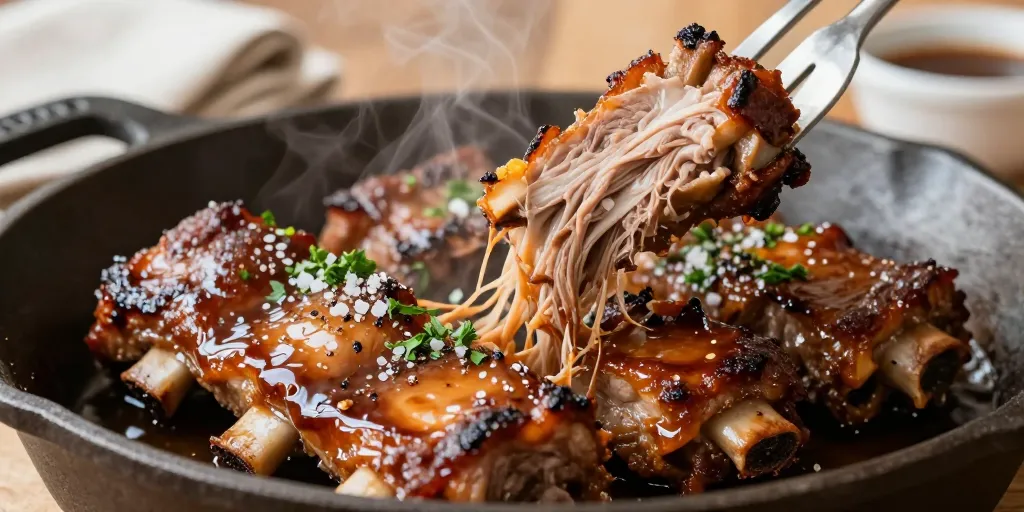 Costillas de cerdo guisadas: el método para lograr una textura jugosa